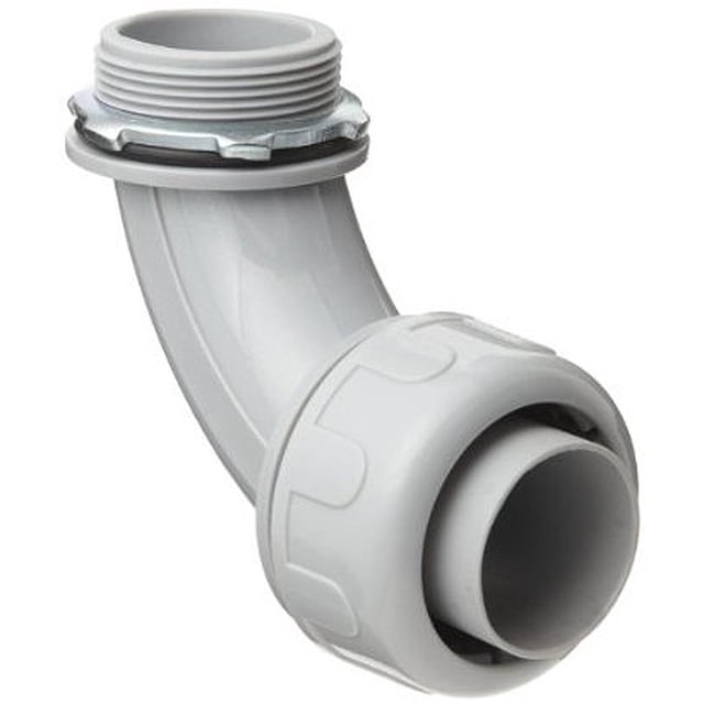 (Qty 5, 2" Dia) Non Metallic Electrical Liquid Tight Conduit 90 degree Angle Fittings