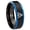 Black And Blue Step Edge, variant on Deathly Hallows Concave Black Tungsten Men Ring 10MM