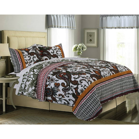 Greenland Home Fashion Orleans Quilt Set - 2 - Piece - Twin 68x88", Multi