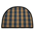 thumbnail image 1 of Mr. MJs Trading AG-66250 Floor Mat, D Shape - Beige & Navy Check, 1 of 1