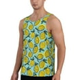 thumbnail image 2 of KLL Lemon Print Men's Muscle Gym Workout Stringer Tank Tops Bodybuilding Fitness T-Shirts Tank Tops Men-X-Large, 2 of 7