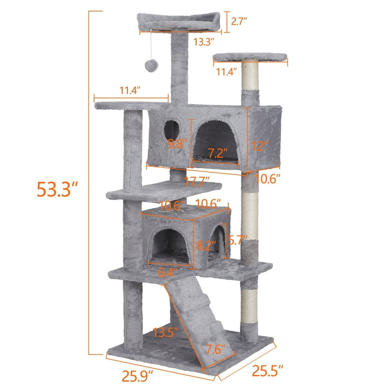 ZENSTYLE Large, Sturdy 55-in H Cat Climbing Stand & Condo