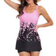 thumbnail image 2 of WEAIXIMIUNG Bikinis Rouges pour Femmes Nouveau Style Jupe Maillot de Bain Deux Pièces Surdimensionné avec Dos Imprimé et Tankini Conservateur m, 2 of 5