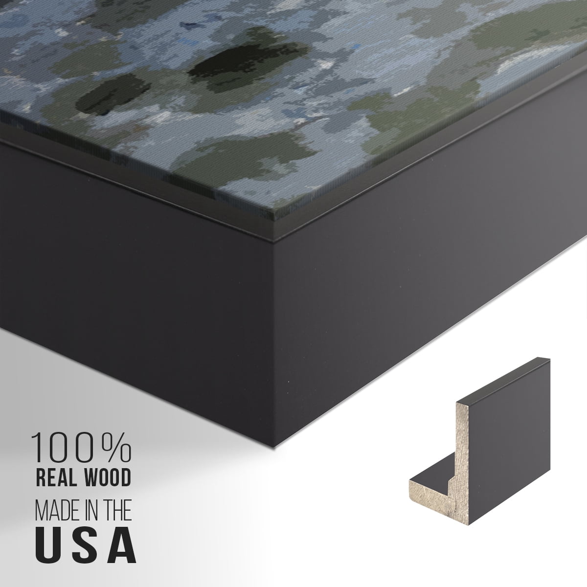 Vintage Landscape-CXXXII By Wexford Home Framed in Black Wood Gallery Wrapped Canvas 25 in. x 37 in.