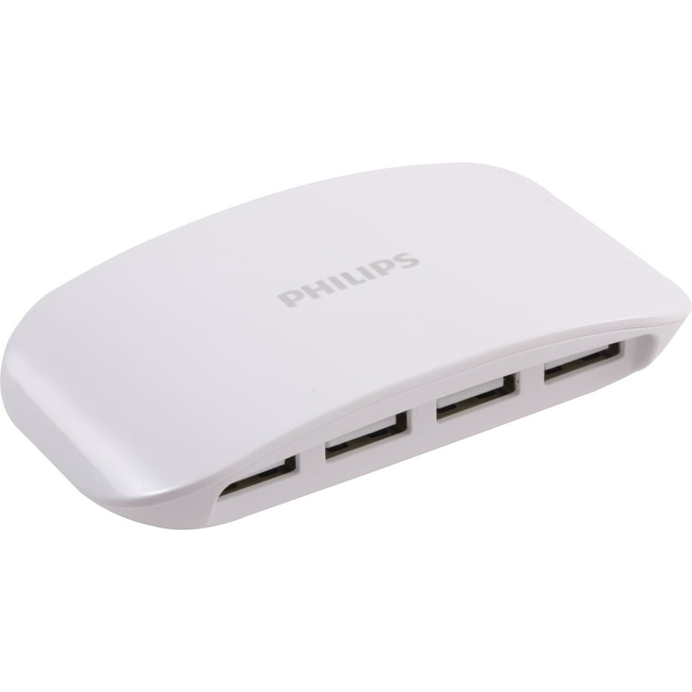 Philips 4-port Slim Desktop 4usb Charger, 5' Cord - White : Target