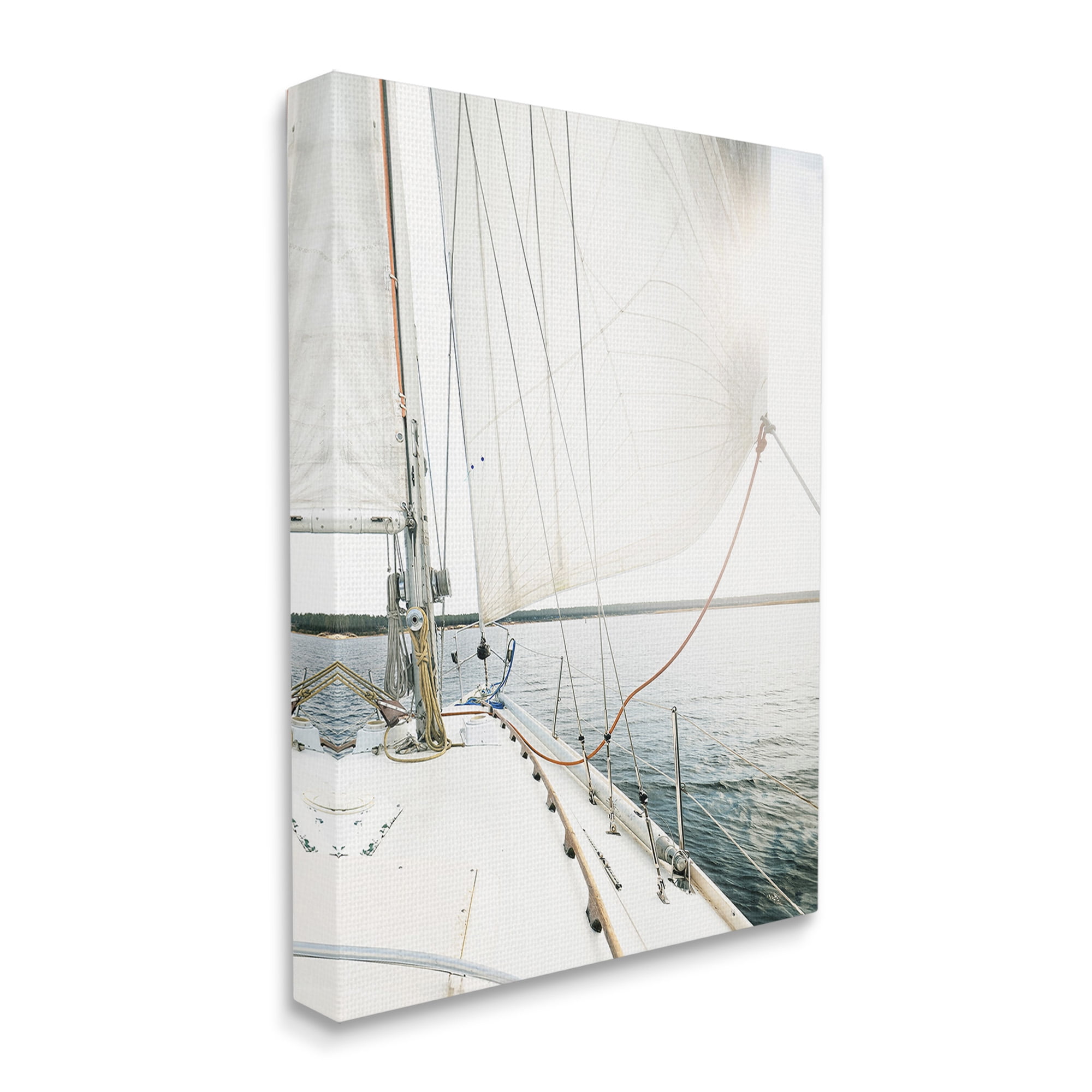 Stupell Industries Nautical Boat Mast View Transportation Photography Gallery Wrapped Canvas Art Print Wall Art, 16 x 20