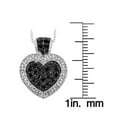thumbnail image 2 of JewelonFire  Sterling Silver 1/2ct Black & White Diamond Heart Pendant, 2 of 3