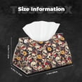 thumbnail image 6 of Lsque rock Skull record artist Printed Long Tissue Box Cover Holder, Facial Paper Organizer Dispenser,Triangle with Bottom Belt, PVC Leather Decorative Organizer, 6 of 9
