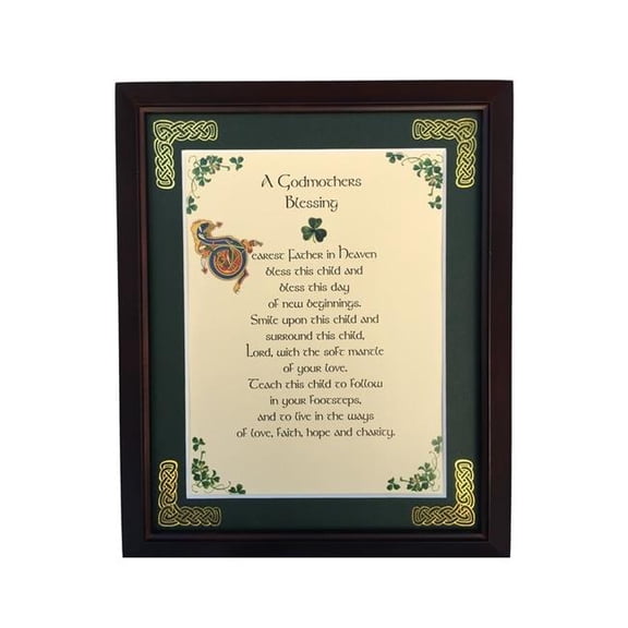 Peter Townsends Irish MPF8X10-A-Godmothers-Prayer 8 x 10 in. A Godmothers Prayer Blessing Photo Frame