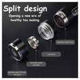 thumbnail image 4 of Stainless Steel Tea Infuser Bottle With Quick Open Lid - 380ml, Silver | Double Wall Tea Separation Cup One Handed Snap Buckle - Infused Detox Water Loose Leaf Tea Maker | Leak Proof, Reuseble, 4 of 5