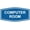 Blue, variant on Signs ByLITA Fancy Computer Room Sign - Laser-Engraved Lettering | Durable ABS Plastic | Vibrant Colors | Powerful Foam Tape (White/Red) - Large