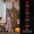thumbnail image 6 of Outsunny 74" Life Size Outdoor Halloween Decorations Skeleton Witch, Sound and Motion Activated Animated Prop Animatronic Décor with Light Up Eyes, Spooky Sound, 6 of 9