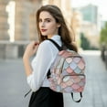 thumbnail image 6 of FORMRS Mini Backpack Purse for Women Quilted Travel Daypack Casual Shoulder Bag, Art Pattern, 6 of 7