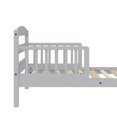 Baby Relax Jackson Kids Wood Toddler Bed with Safety Guardrails, Light