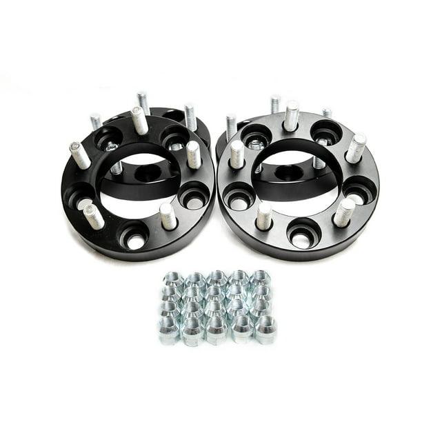 4pc 1" 5x4.5 TO 5x4.5 Black Wheel Spacers 1/2"x20 Studs