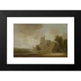 thumbnail image 2 of Wouter Knijff 18x13 Black Modern Framed Museum Art Print Titled - River and Church in Ruins (1643), 2 of 5