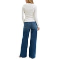 thumbnail image 7 of Judy Blue High Waist Rigid Magic Column Straight Jeans – Destructed Dark Wash with Adjustable Waist Tabs, 33” Inseam, 7 of 7