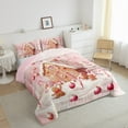 thumbnail image 3 of jejeloiu Christmas Gift Candy Full Size Comforter Sets,Xmas Tree Bedding Comforter Set,Happy New Year Bedding Sets For Girl Kids,Ultra Soft Bedroom Decoration Reversible,3-Piece, 3 of 8