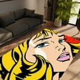 thumbnail image 1 of LaModaHome Non-Slip Rug Inspired Blonde Anime Character Rug Washable Mat Child Stain Resistant Living Room Kitchen Carpet - Size: 3,9X2,6ft(120X80cm), 1 of 5