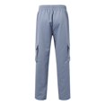 thumbnail image 4 of BUWTTER Men's Pants Cargo Drawstring Elastic Waist Casual Baggy Pant Streetwear Pockets Solid Color Trousers BU2 XL, 4 of 7