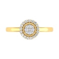 thumbnail image 3 of 1/4 Carat Prong Set Diamond Halo Ring Band in 14K Yellow Gold (Ring Size 9.5) (I1-I2 Clarity), 3 of 4