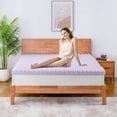 thumbnail image 3 of Lavender Infused Memory Foam Mattress Topper, 2/3/4inch, Cooling, Soft Support, Ventilated, Bed in a Box, 3 of 7