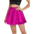 thumbnail image 2 of Sngxgn Women's High Waist Pleated Mini Skirt Flared Flowy A Line Skirts(Hot Pink,M), 2 of 8