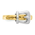 thumbnail image 5 of Solid 14k Yellow and White Gold Two Tone Buckle Ring Band Size 8.5, 5 of 6