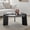 Black, variant on Tina's Home Modern Round Coffee Table with Fluted Base, Wood Center Table for Living Room, Apartment, Office, Easy Assembly Black
