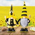 thumbnail image 3 of 1PC Plush Bee Gnome with Telescopic Legs- Large Standing Honeybee Spring Gnomes Ornaments Tomte Elf World Bee Day Decor, Summer Bee Figurines Table Shelf Tiered Tray Decorations, Gifts for Women, 3 of 6