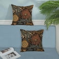 thumbnail image 2 of Boho Pillow Covers 20x20 Set of 2 Vintage Boho Floral Throw Pillows Tropical Leaves Brown Palm Summer Flowers Decorations Bohemian Pillowcase Linen Outdoor Decor Cushion Case for Sofa Home, 2 of 6