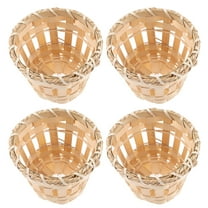 WEAVILUX Light Shade Bamboo Simple Design Ceiling Lamp Cover 4Pcs