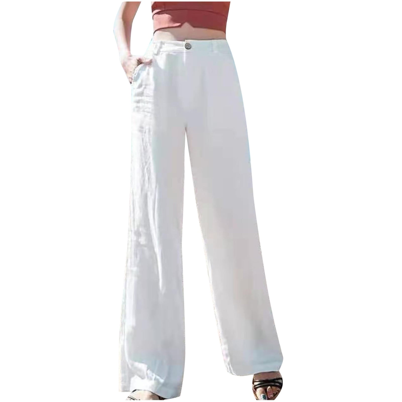 【THE MOZZ】Day Cotton Wide Pants Meichang Wide Leg Dress Pants Women's Baggy Cotton Linen
