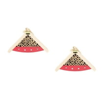 Hemoton 2 pcs  Outdoor Wood House Garden Beehive Room Hanging Bee House