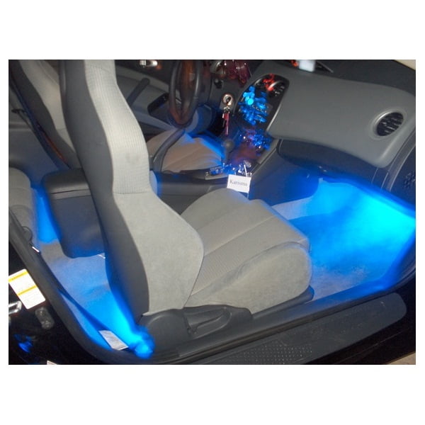 cars with neon lights inside