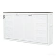 thumbnail image 4 of JERFIT-Twin Size Murphy Bed with Desk and LED Light,Convertible to Hidden Wall Bed Cabinet,Space-saving,White, 4 of 4