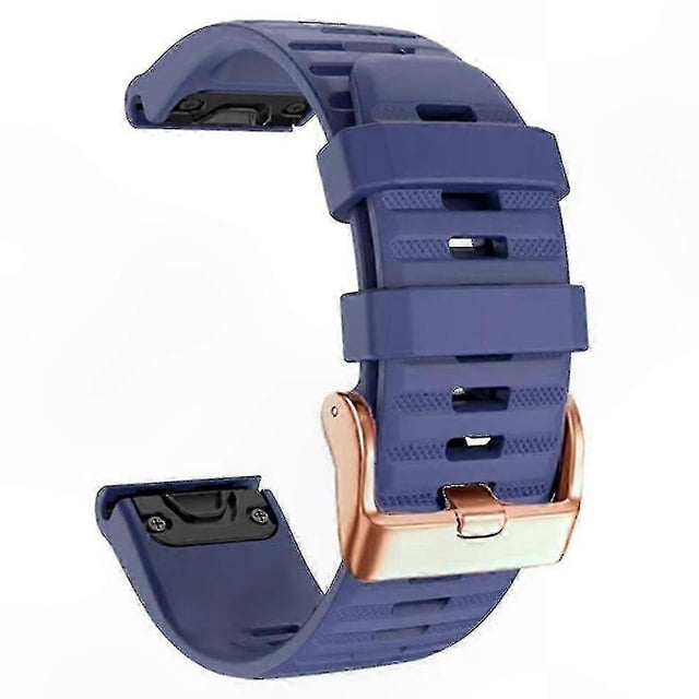 Rose Gold Striped Silicone QuickFit Band for 20mm Fitness Trackers
