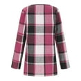 thumbnail image 5 of Yuwull Women'S Plaid Open Front Waterfall Long Sleeve Collar Jacket Cardigan Coat Trendy Fall Jacket Outerwear, 5 of 7