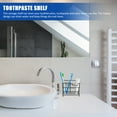 thumbnail image 4 of FRCOLOR Toothpaste Rack Stainless Steel Toothbrush Holder Hollow Toothpaste Stand Bathroom Sundry Holder,4.65"X4.06"X2.36", 4 of 5