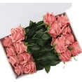 thumbnail image 2 of Red Fake Roses Artificial Flowers - 10 Pcs Fake Artificial Roses Silk Flowers with Stems for Home Wedding Hotel Office Centerpiece Decor, 2 of 5