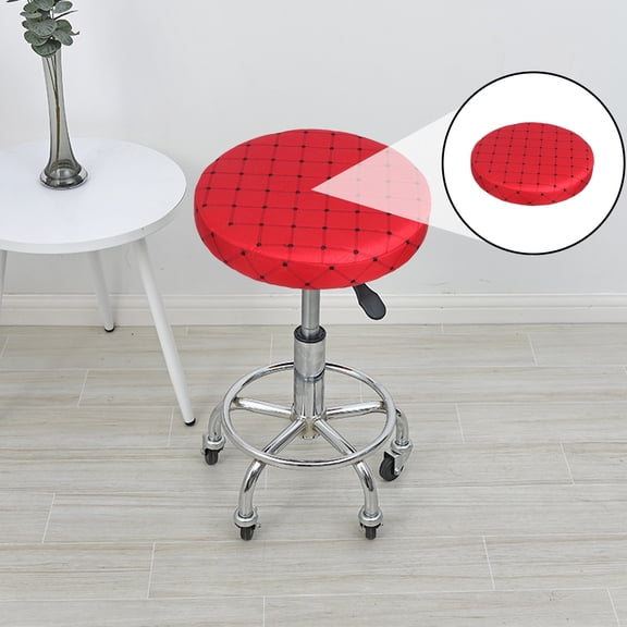 EGYMEN Stool Covers, 14"x14" Round Bar Stool Cover with Elastic Bands, Sturdy Oppose Slip Seat Cover, Easy-to-Clean Imitation Silk Cotton Fabric, 1 Piece