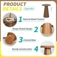 thumbnail image 3 of Small Round Pedestal End Table Fluted Drink Table Martini Table Accent Side Table for Living Room, 3 of 9