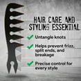 thumbnail image 3 of OPALESQUE 2 Pcs Wide Tooth Combs Texture Comb for Hair Styling Men Women Barber Black, 3 of 7