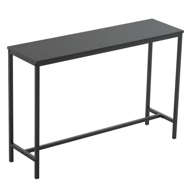 Ktaxon Modern Multifunction Console, Barb Small Console Table White Gloss Black