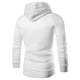 thumbnail image 2 of Sonducket Binpure, 3 colores, ropa informal de primavera y otoño para hombre, Sudadera con capucha sólida para hombre, sudaderas con capucha ajustadas Camisetas Blanco 3XL, 2 of 6