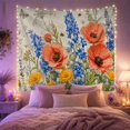 thumbnail image 2 of Floral Garden Botanical with Main Consists Fully, Nostalgic Vintage for Botanical Art Lovers, Wall Decor, Mother'S Day Gift, Tapestry Wall Hanging for Dorm and Living Room, 2 of 7