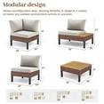 thumbnail image 4 of ELPOSUN 7-Piece L-Shaped Outdoor Sectional Sofa  ，Patio Furniture with Water-resistant Cushions & Side Tables (Beige Grey), 4 of 6