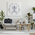 thumbnail image 2 of Stupell Industries Happy Hanukkah Botanical Wreath Graphic Art Gallery Wrapped Canvas Print Wall Art, Design by Susan Jill, 2 of 7