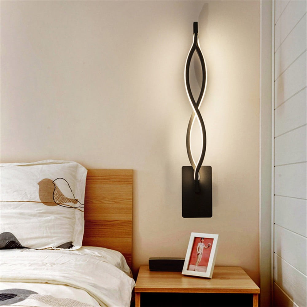 Modern Acrylic LED Wall Sconces Bedside Lamp Fixture Home Bedroom Night Light 