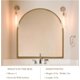 thumbnail image 5 of Espejo de baño arqueado de 33 x 31 pulgadas, espejo de pared dorado antiguo, marco de abalorio de metal, espejo de cambiador para cambiador, sala de estar, recámara, repisa, entrada, pasillo, 5 of 12